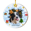 Personalized Gift For Dog Christmas Circle Ornament 29214 1