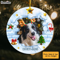 Personalized Gift For Dog Christmas Circle Ornament 29214 thumb 1