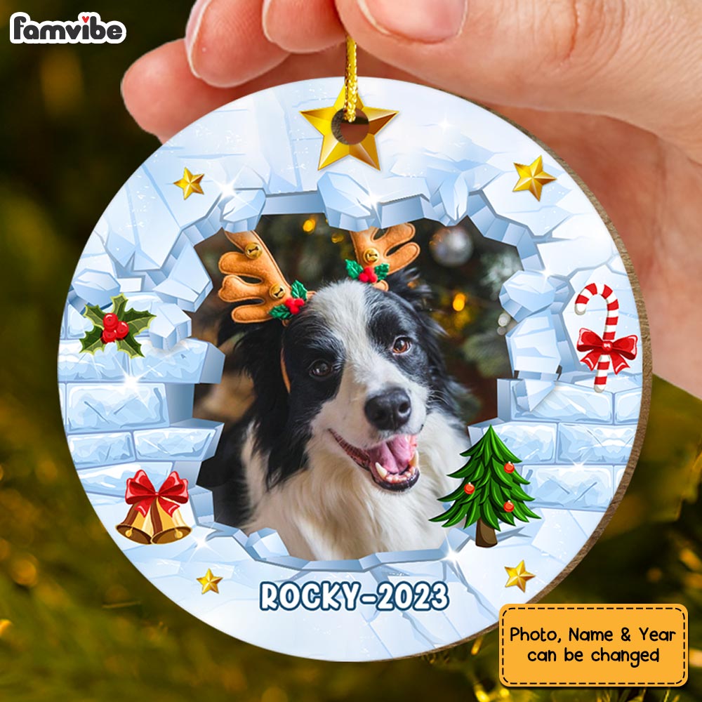 Personalized Gift For Dog Christmas Circle Ornament 29214 Primary Mockup