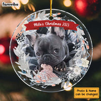 Personalized Dog Lover Christmas Circle Ornament 29221 thumb 1