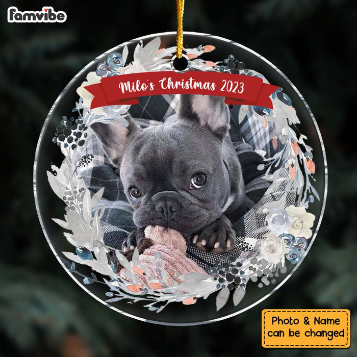 Personalized Dog Lover Christmas Circle Ornament 29221 1