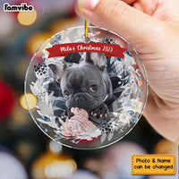 Personalized Dog Lover Christmas Circle Ornament 29221 thumb 1