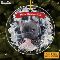 Personalized Dog Lover Christmas Circle Ornament 29221 thumb 1