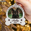 Personalized You Left Paw Prints On Our Hearts Dog Memorial Ornament 29222 1