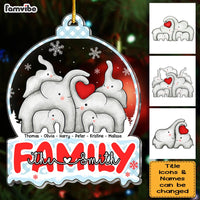 Personalized Gift For Family Puzzel Elephant Ornament 29223 thumb 1