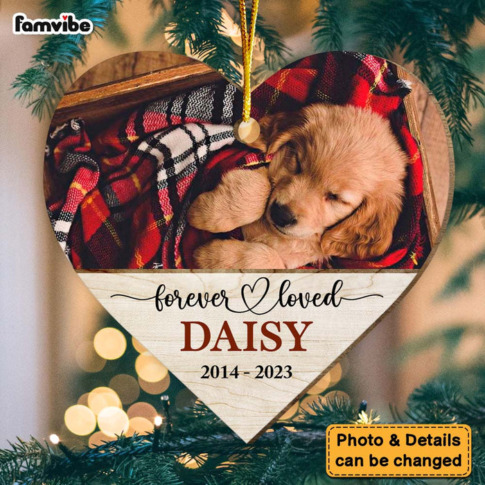 Personalized Forever Loved Dog Memorial Heart Ornament 29225 1