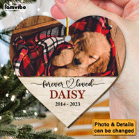 Personalized Forever Loved Dog Memorial Heart Ornament 29225 thumb 1