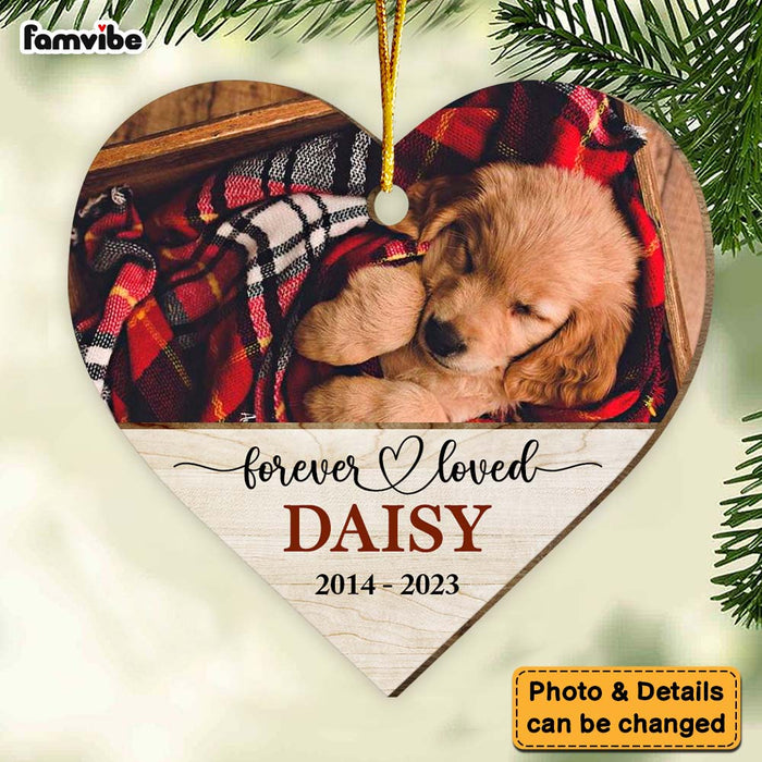 Personalized Forever Loved Dog Memorial Heart Ornament 29225 1