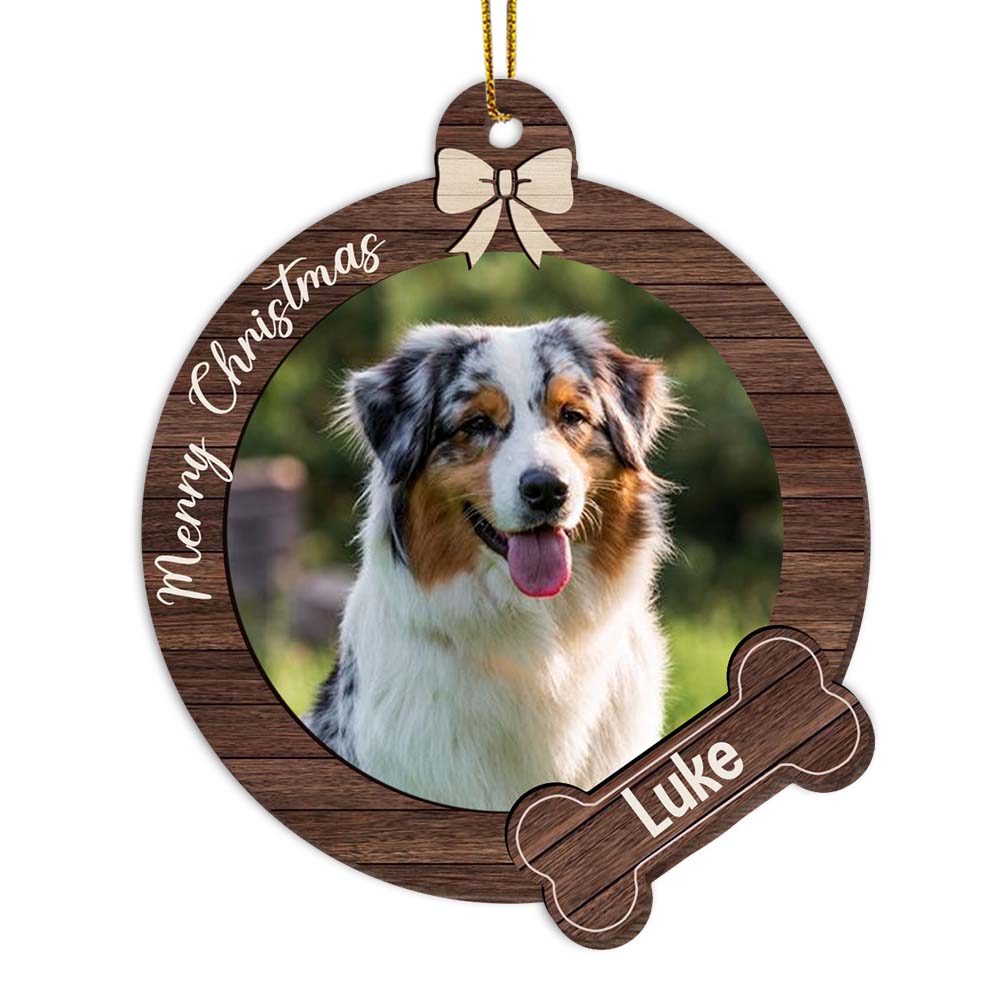 Personalized Merry Christmas Ornament 29227 Primary Mockup
