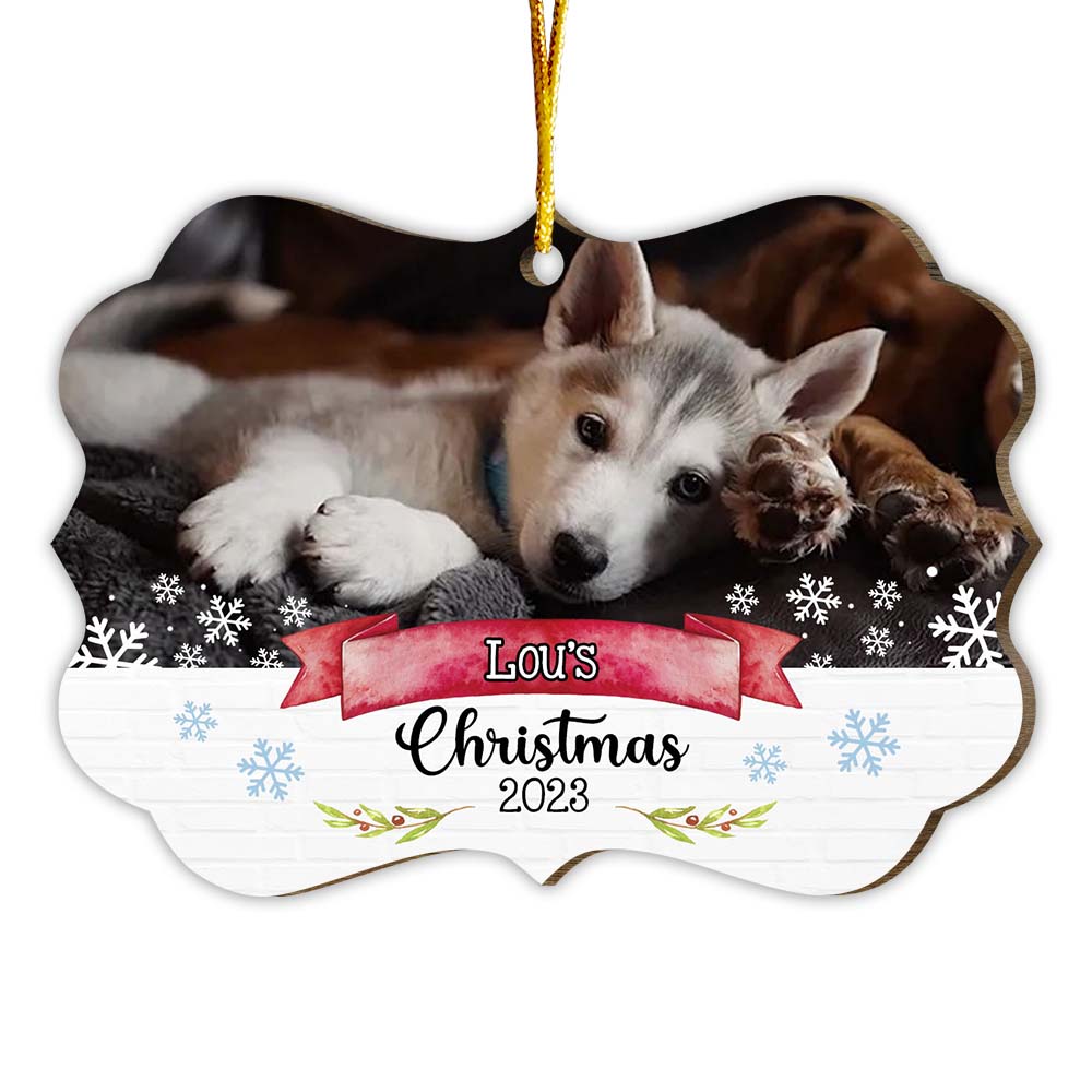 Personalized Dog Lovers Christmas 2023 Benelux Ornament 29229 Primary Mockup