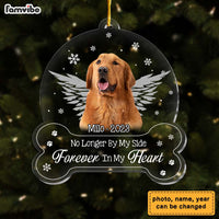 Personalized No Longer By Our Sides Forever In Our Hearts Dog Memorial Ornament 29230 thumb 1