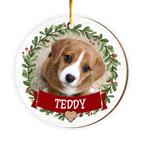 Personalized Merry Christmas Dog Lovers Circle Ornament 29231 thumb 1