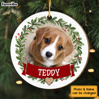 Personalized Merry Christmas Dog Lovers Circle Ornament 29231 thumb 1