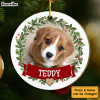 Personalized Merry Christmas Dog Lovers Circle Ornament 29231 thumb 1