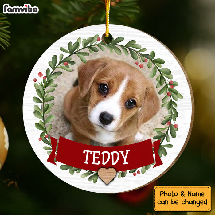 Personalized Merry Christmas Dog Lovers Circle Ornament 29231 1