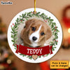 Personalized Merry Christmas Dog Lovers Circle Ornament 29231 1