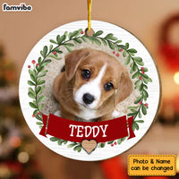 Personalized Merry Christmas Dog Lovers Circle Ornament 29231 thumb 1