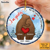 Personalized Christmas Gift For Couple I'm Yours No Returns Bears Circle Ornament 29233 1