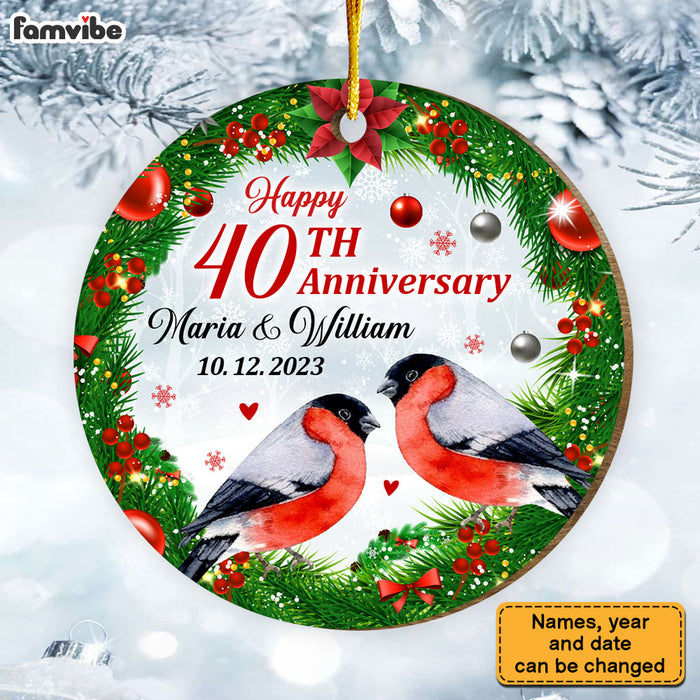 Personalized Couple Gift 40th Anniversary Circle Ornament 29234 1