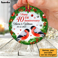 Personalized Couple Gift 40th Anniversary Circle Ornament 29234 thumb 1