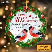 Personalized Couple Gift 40th Anniversary Circle Ornament 29234 thumb 1