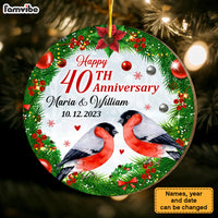 Personalized Couple Gift 40th Anniversary Circle Ornament 29234 thumb 1