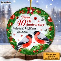 Personalized Couple Gift 40th Anniversary Circle Ornament 29234 thumb 1