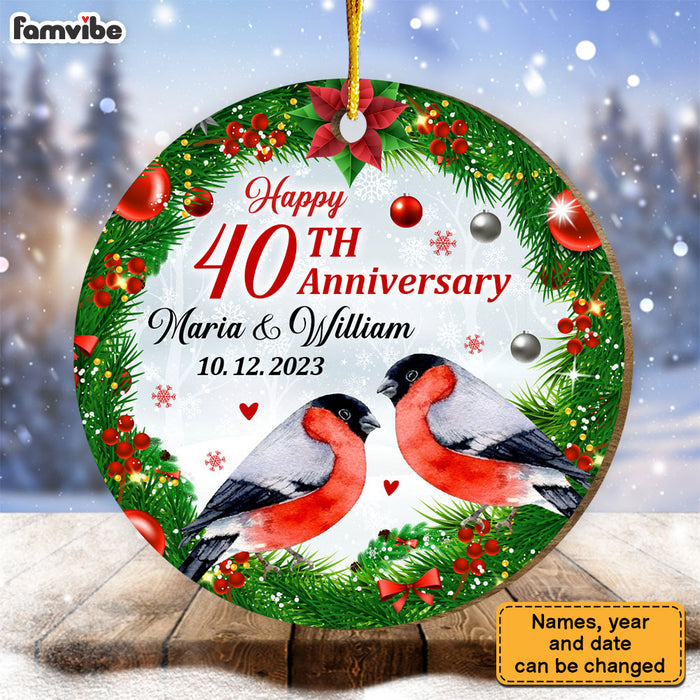 Personalized Couple Gift 40th Anniversary Circle Ornament 29234 1