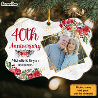 Personalized Gift For Couple 40th Wedding Anniversary Upload Photo Benelux Ornament 29235 thumb 1