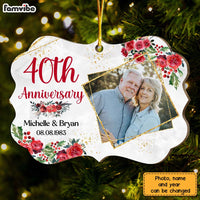 Personalized Gift For Couple 40th Wedding Anniversary Upload Photo Benelux Ornament 29235 thumb 1