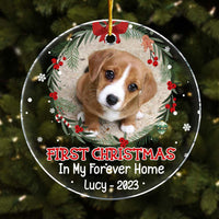 Personalized First Christmas In My Forever Home Circle Ornament 29236 thumb 1