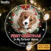 Personalized First Christmas In My Forever Home Circle Ornament 29236 1