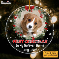 Personalized First Christmas In My Forever Home Circle Ornament 29236 thumb 1