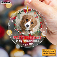 Personalized First Christmas In My Forever Home Circle Ornament 29236 thumb 1