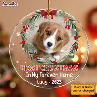 Personalized First Christmas In My Forever Home Circle Ornament 29236 thumb 1