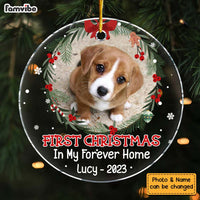Personalized First Christmas In My Forever Home Circle Ornament 29236 thumb 1