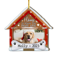 Personalized Home Is Where The Paws Are Ornament 2 Layered Wood Ornament 29237 thumb 1