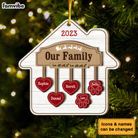 Personalized Our Family 2 Layered Wood Ornament 29241 thumb 1