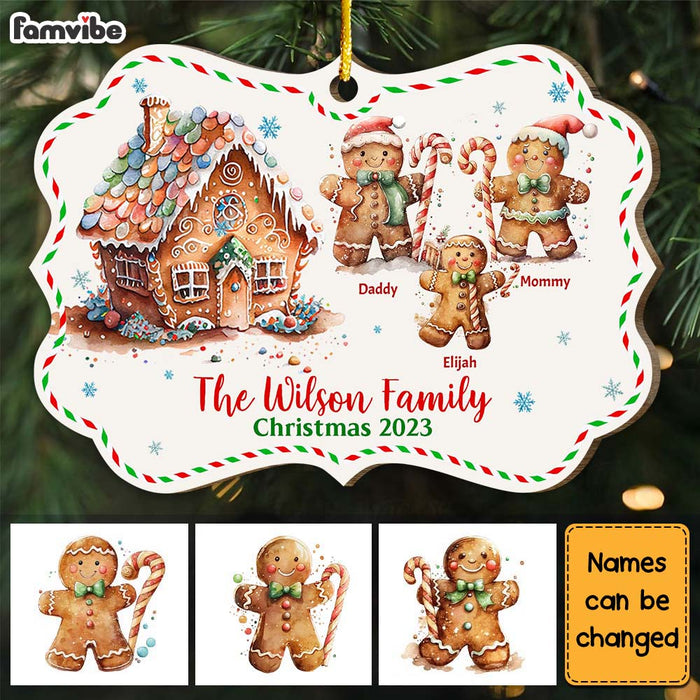 Personalized Family Christmas Cookie Gingerbread Benelux Ornament 29242 1
