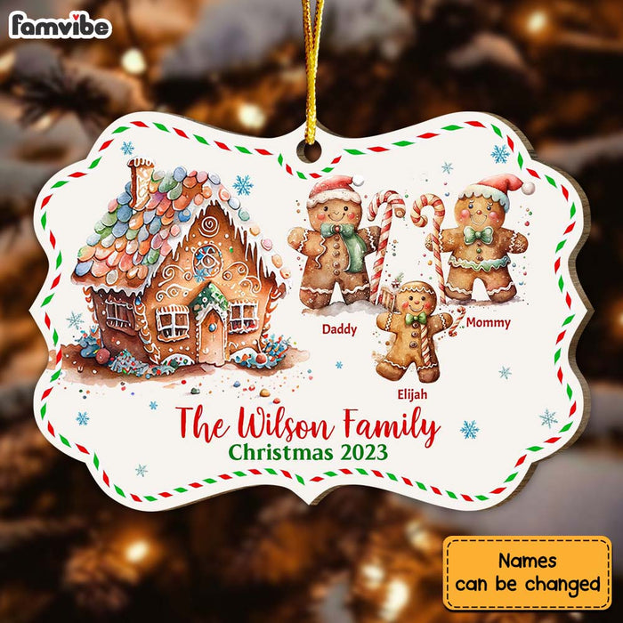 Personalized Family Christmas Cookie Gingerbread Benelux Ornament 29242 1