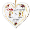 Personalized Gift For 40th Wedding Anniversary Heart Ornament 29243 1