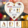 Personalized Gift For 40th Wedding Anniversary Heart Ornament 29243 1