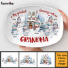 Personalized Christmas Gift For Grandma Snowman Plate 29245 1