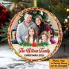 Personalized Christmas Gift For Family Photo Upload 2023 Circle Ornament 29246 1