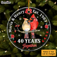 Personalized Anniversary Gift For Couple 40 Years Together Circle Ornament 29249 thumb 1