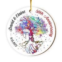 Personalized Anniversary Gift For Couple 50th Anniversary Circle Ornament 29250 thumb 1