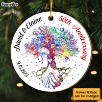 Personalized Anniversary Gift For Couple 50th Anniversary Circle Ornament 29250 thumb 1