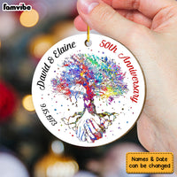 Personalized Anniversary Gift For Couple 50th Anniversary Circle Ornament 29250 thumb 1
