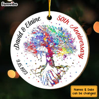 Personalized Anniversary Gift For Couple 50th Anniversary Circle Ornament 29250 thumb 1
