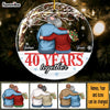 Personalized Couple Gift 40 Years Anniversary Christmas Circle Ornament 29252 1